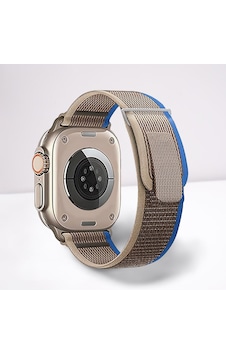Apple Uyumlu Watch 42mm 44mm 45mm 49mm 1/2/3/4/5/6/se/7/8/ultra Akıllı Saat Silikon Kordon Ve Kayışı Trail Loop Gri Mavi