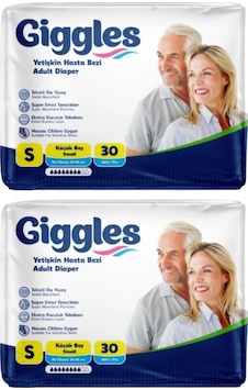 Giggles Belbantlı Yetişkin Hasta Bezi Küçük Boy S 2 x 30'lu