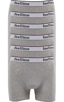 6 Adet Feelline Gri Pamuklu Doğal Likralı Erkek Boxer M Gri 6 Adet Feelline Gri Pamuklu Doğal Likralı Erkek Boxer M Gri