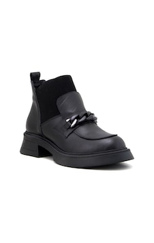 Albini 10425 Hakiki Deri Kadın Bot - Siyah Albini 10425 Hakiki Deri Kadın Bot - Siyah