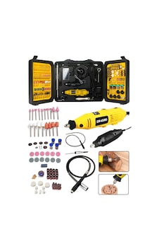 Dragro DRG-400grv Sarı 400 W 350 Parça 60.000 Rpm 6 Kademe Devir Ayarlı Hobi Gravür Seti Mini Taşlama Makinesi