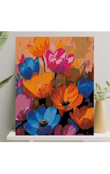 Palmiye Hobi Sanat Sayılarla Boyama Tuval Seti Fırça Boya Dahil Çıtalı 40x50 Cm - Renkli Çiçekler Palmiye Hobi Sanat Sayılarla Boyama Tuval Seti Fırça Boya Dahil Çıtalı 40x50 Cm - Renkli Çiçekler
