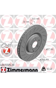 Zımmermann 400.5505.20 Fren Diski Ön Mercedes Cls-class C218 X218 A2184210412 - Zımmermann 400.5505.20 Fren Diski Ön Mercedes Cls-class C218 X218 A2184210412 -