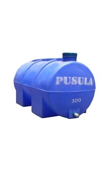 Pusula Su Depoları Polietilen 300 LT Mavi Yatay Su Deposu / Vanalı Pusula Su Depoları Polietilen 300 LT Mavi Yatay Su Deposu / Vanalı