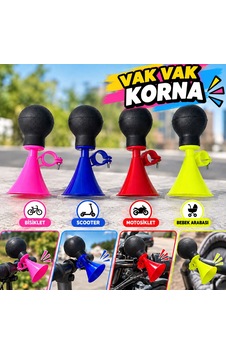 Bisiklet Kornası Vak Vak Korna Gidon Montajlı Kauçuk Pompalı Renkli Çok Renkli