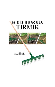 18 Diş Tırmık Metal Burgulu Bahçe Tarla Tırmık Çim Peyzaj Yaprak Ot Saman Temizleme Toprak Tırmığı 18 Diş Tırmık Metal Burgulu Bahçe Tarla Tırmık Çim Peyzaj Yaprak Ot Saman Temizleme Toprak Tırmığı