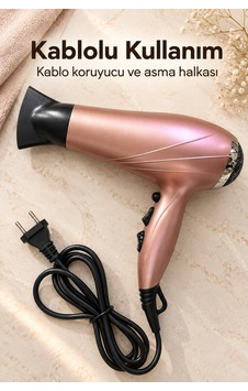 Asma Halkalı Kablolu Saç Kurutma Makinesi - Lisinya Asma Halkalı Kablolu Saç Kurutma Makinesi - Lisinya