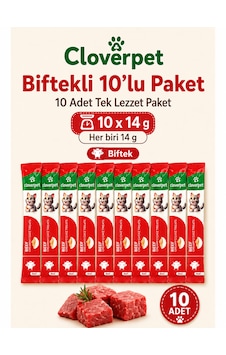 Cloverpet Biftekli Krema Kedi Ödül Maması 10 Lu Paket Cloverpet Biftekli Krema Kedi Ödül Maması 10 Lu Paket