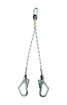 Karam Ki 231 Çift Kol Lanyard Statik Halatlı Karabinalı Büyük Kan Karam Ki 231 Çift Kol Lanyard Statik Halatlı Karabinalı Büyük Kan