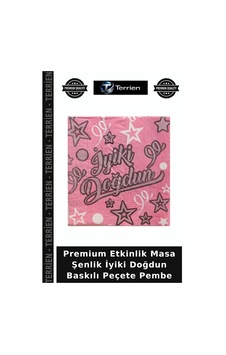 Premium Etkinlik Masa Şenlik İyiki Doğdun Baskılı Peçete Pembe Premium Etkinlik Masa Şenlik İyiki Doğdun Baskılı Peçete Pembe