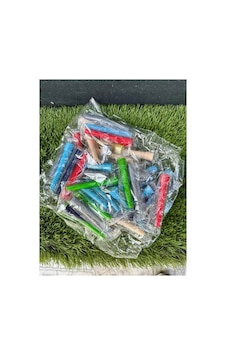 Renkli Plastik Sipsi-40 Adet