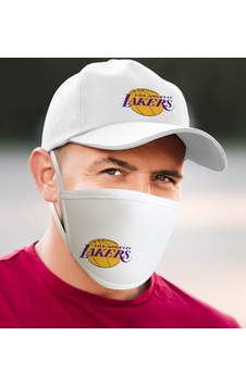 Nba Los Angeles Lakers Beyaz Şapka ve Yıkanabilir Maske Seti Nba Los Angeles Lakers Beyaz Şapka ve Yıkanabilir Maske Seti