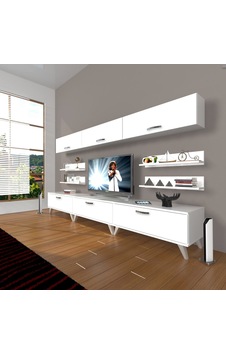 Decoraktiv Eko 8y Slm Retro Tv Ünitesi Tv Sehpası Beyaz