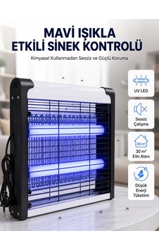 Uv Led Elektrikli Sinek Öldürücü Kimyasal İçermeyen Kapalı Alan Kullanımı Uv Led Elektrikli Sinek Öldürücü Kimyasal İçermeyen Kapalı Alan Kullanımı