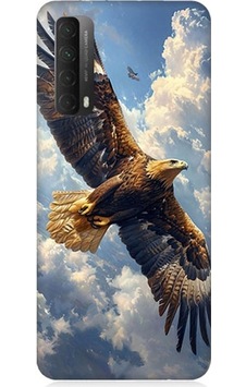 Huawei P Smart 2021 Uyumlu Gökyüzünde Uçan Kartal Desenli Silikon Kılıf Huawei P Smart 2021 Uyumlu Gökyüzünde Uçan Kartal Desenli Silikon Kılıf