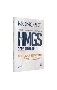 Hmgs Borçlar Hukuku Özel Hükümler Ders Notları 3. Baskı Monopol Yayınları Hmgs Borçlar Hukuku Özel Hükümler Ders Notları 3. Baskı Monopol Yayınları