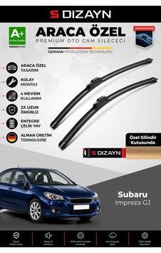 S-dizayn Subaru Impreza Gj Ön Cam Silecek Seti 2011-2016 Premium Araca Özel 65-40 Cm A+ Kalite Aocs-