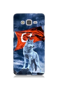 Samsung Galaxy Grand Prime Uyumlu Kurt Göktürk Ve Bayrak Desenli Silikon Kılıf Samsung Galaxy Grand Prime Uyumlu Kurt Göktürk Ve Bayrak Desenli Silikon Kılıf