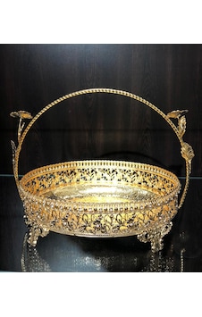 Gold Sepet Kristal Taşlı Çikolatalık Meyvelik Lkm-251