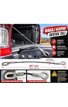 Mazda B2500 Bagaj Kapak Destek Teli Halatı 1999 İle 2007 Arası 2 Adet Mazda B2500 Bagaj Kapak Destek Teli Halatı 1999 İle 2007 Arası 2 Adet