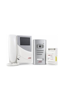 Audio 001389 Görüntülü Villa Diafon Seti 3.5 Renkli Monitörlü Tek Daire Kamera Ve Adaptör Dahil