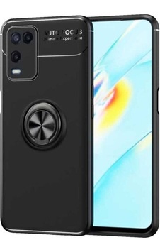 Oppo A54 4g Kılıf Zore Ravel Silikon Kapak Siyah