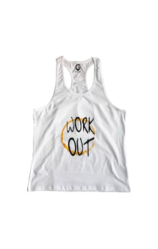 Top Glory Fitness Gym Tank Top Atlet Sporcu Atleti 5034 Beyaz Top Glory Fitness Gym Tank Top Atlet Sporcu Atleti 5034 Beyaz