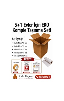 5+1 Evler İçin Eko Komple Taşınma Seti 1 Adet 5+1 Evler İçin Eko Komple Taşınma Seti 1 Adet