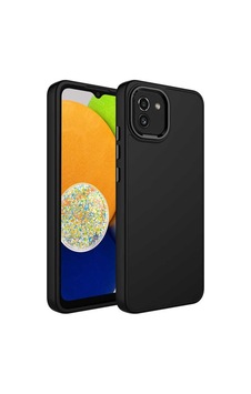 Galaxy A03 Kılıf Metal Çerçeve Ve Buton Tasarımlı Silikon Zore Luna Kapak Siyah Galaxy A03 Kılıf Metal Çerçeve Ve Buton Tasarımlı Silikon Zore Luna Kapak Siyah