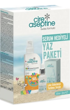 Cire Aseptine Baby Güneş Koruyucu 50 Spf 200 Ml +leke Gidermeye Yardımcı Serum Serum 30 Ml Kutu