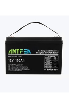 Antfea 12.8v100ah Abs Lityum Akü Lifepo4 Tv Sigortalı Akü