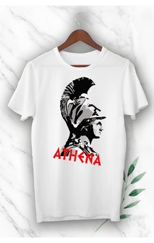 Flood Of Style Mitoloji Athena Baskılı Beyaz Unısex Tişört Flood Of Style Mitoloji Athena Baskılı Beyaz Unısex Tişört