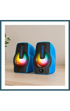 Bezos Usb Rgb Işıklı 1+1 6w Multimedya Hoparlör Seti Ob Bezos Usb Rgb Işıklı 1+1 6w Multimedya Hoparlör Seti Ob