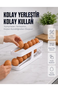 Mey İthalat Yumurta Düzenleyici Organizer Buzdolabı İçin Yer Tasarruflu Saklama Rafı Diğer Mey İthalat Yumurta Düzenleyici Organizer Buzdolabı İçin Yer Tasarruflu Saklama Rafı Diğer