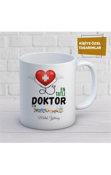 Kişiye Özel İsim Yazılabilir Tatlı Doktor Kupa Bardak Çok Renkli Kişiye Özel İsim Yazılabilir Tatlı Doktor Kupa Bardak Çok Renkli