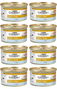 Purina Gourmet Gold Kıyılmış Ton Balıklı Yetişkin Kedi Konserve Mama 8 x 85 G