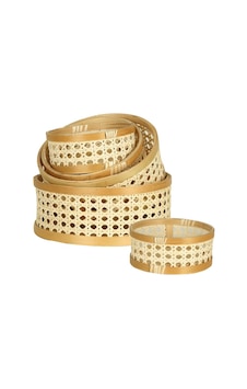 Vitale 5'li Rattan Tepsi Seti Ak.jj0006 Diğer Vitale 5'li Rattan Tepsi Seti Ak.jj0006 Diğer