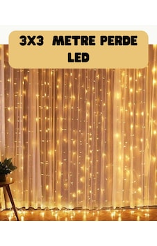 3x3 - 166 - Metre Perde Led Işık Sıcak Şelale Tasarım - Csmo-tex - Dekoratif Aydınlatma Düzenli 3x3 - 166 - Metre Perde Led Işık Sıcak Şelale Tasarım - Csmo-tex - Dekoratif Aydınlatma Düzenli