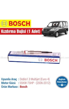 Fiat Doblo 1.3 Multijet Bosch Kızdırma Bujisi 2006-2012 1 Adet Fiat Doblo 1.3 Multijet Bosch Kızdırma Bujisi 2006-2012 1 Adet