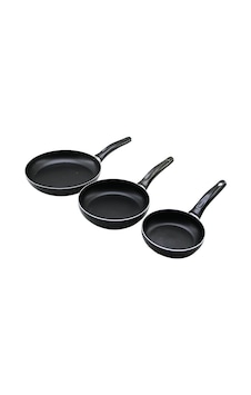 Tavacı Asmin 3 Parça Teflon Tava Seti Siyah Bakalit Saplı 16-20-24cm Tavacı Asmin 3 Parça Teflon Tava Seti Siyah Bakalit Saplı 16-20-24cm