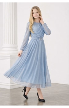Çlm Store Simli Taşlı Kemer Detaylı Kız Çocuğu Elbise Abiye Bebe Mavi Bebe Mavi Çlm Store Simli Taşlı Kemer Detaylı Kız Çocuğu Elbise Abiye Bebe Mavi Bebe Mavi