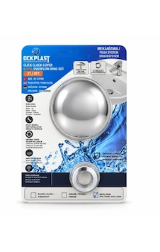Seramik Görünümlü - Beyaz Pop-up Otomatik Lavabo Sifonu -üniversal Kullanıma Uygun Paslanmaz Çelik Seramik Görünümlü - Beyaz Pop-up Otomatik Lavabo Sifonu -üniversal Kullanıma Uygun Paslanmaz Çelik