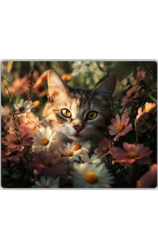 Çiçekler Ve Kedi Baskılı Mouse Pad 18x22 Cm Çiçekler Ve Kedi Baskılı Mouse Pad 18x22 Cm