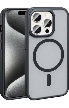 Teleplus Apple Uyumlu iPhone 15 Pro Max Kılıf M-safe Şarj Özellikli Mat Arka Yüzey Sio Kapak