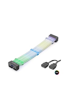 2x8 Pin Argb Pcie Gpu Güç Uzatma Kablosu Bükülebilir 2 Mm 108 Led Siyah Nd2813b Hmngoxxtptprp