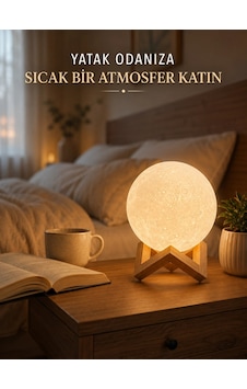 Dekoratif 3d Ay Işığı Masa Lambası Hediyelik Atmosfer Aydınlatması Çok Renkli 20951975 Dekoratif 3d Ay Işığı Masa Lambası Hediyelik Atmosfer Aydınlatması Çok Renkli 20951975