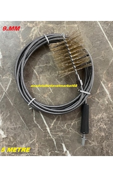 Dmr 9mm Çelik Lavabo Açma Teli Wc Gider Açma Teli Açma Teli Baca Temizleme Teli 5metre Gri