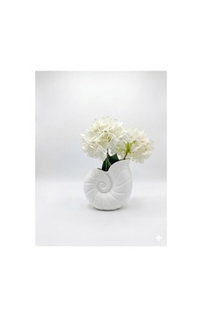 3d Tasarım Deniz Kabuğu Vazo - Dekoratif Modern Saksı Ve Estetik Obje 17 Cm Beyaz 3d Tasarım Deniz Kabuğu Vazo - Dekoratif Modern Saksı Ve Estetik Obje 17 Cm Beyaz