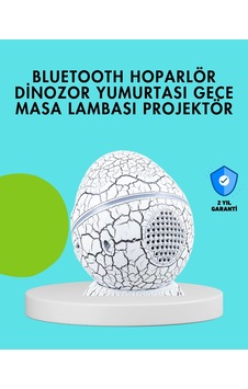 Dinozor Yumurtası Tasarımlı Gece Lambası - Müzik Ve Işık Senkronizasyonlu Çok Renkli