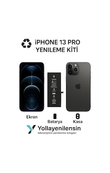 Apple Uyumlu iPhone 13 Pro Kiti Ekran + Batarya + Arka Kasa e Eş Değer Kalite Parçalar Apple Uyumlu iPhone 13 Pro Kiti Ekran + Batarya + Arka Kasa e Eş Değer Kalite Parçalar